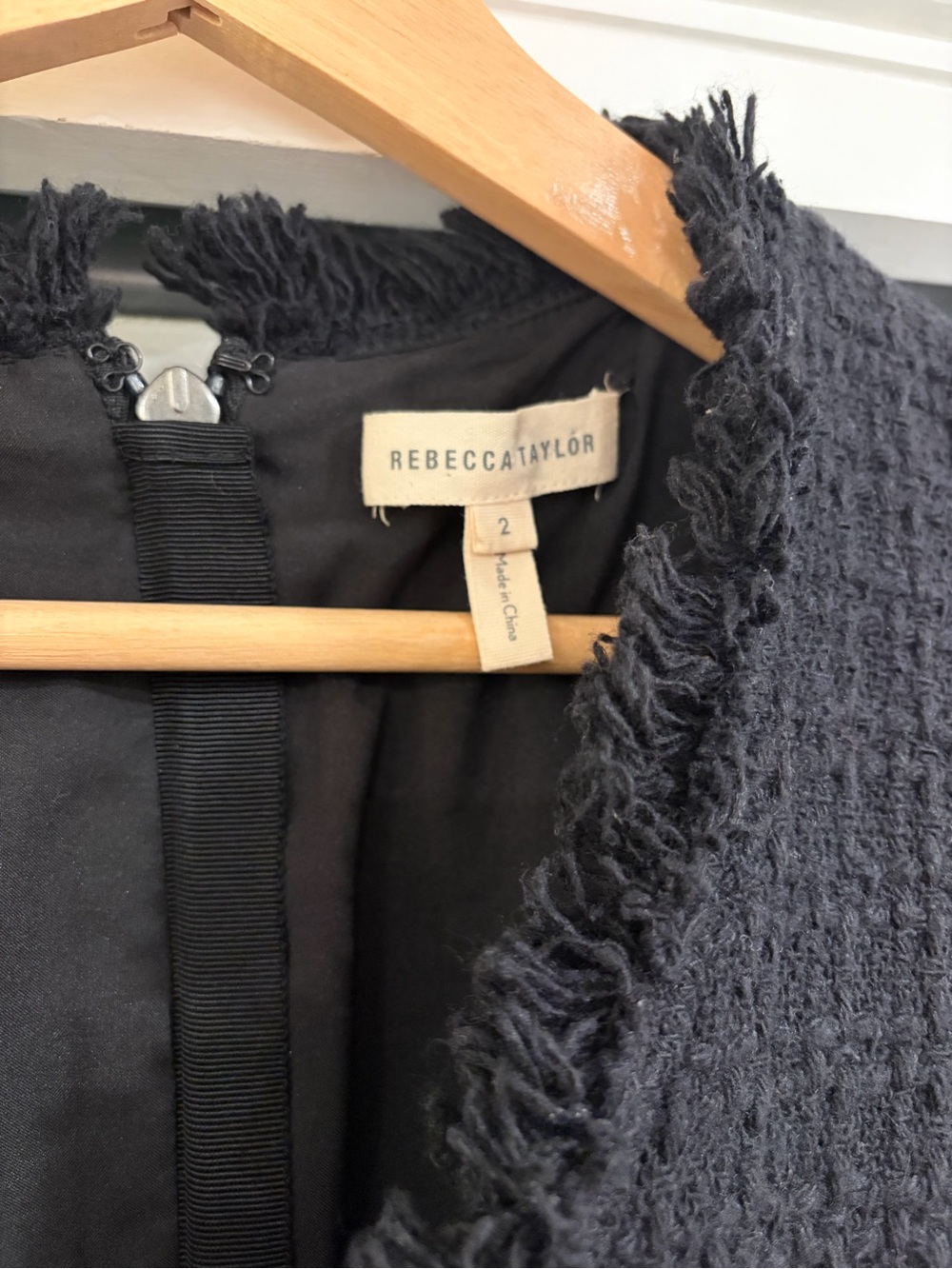 Rebecca Taylor $450‎ Black Sleeveless Tweed V-neck - Picture 3 of 8